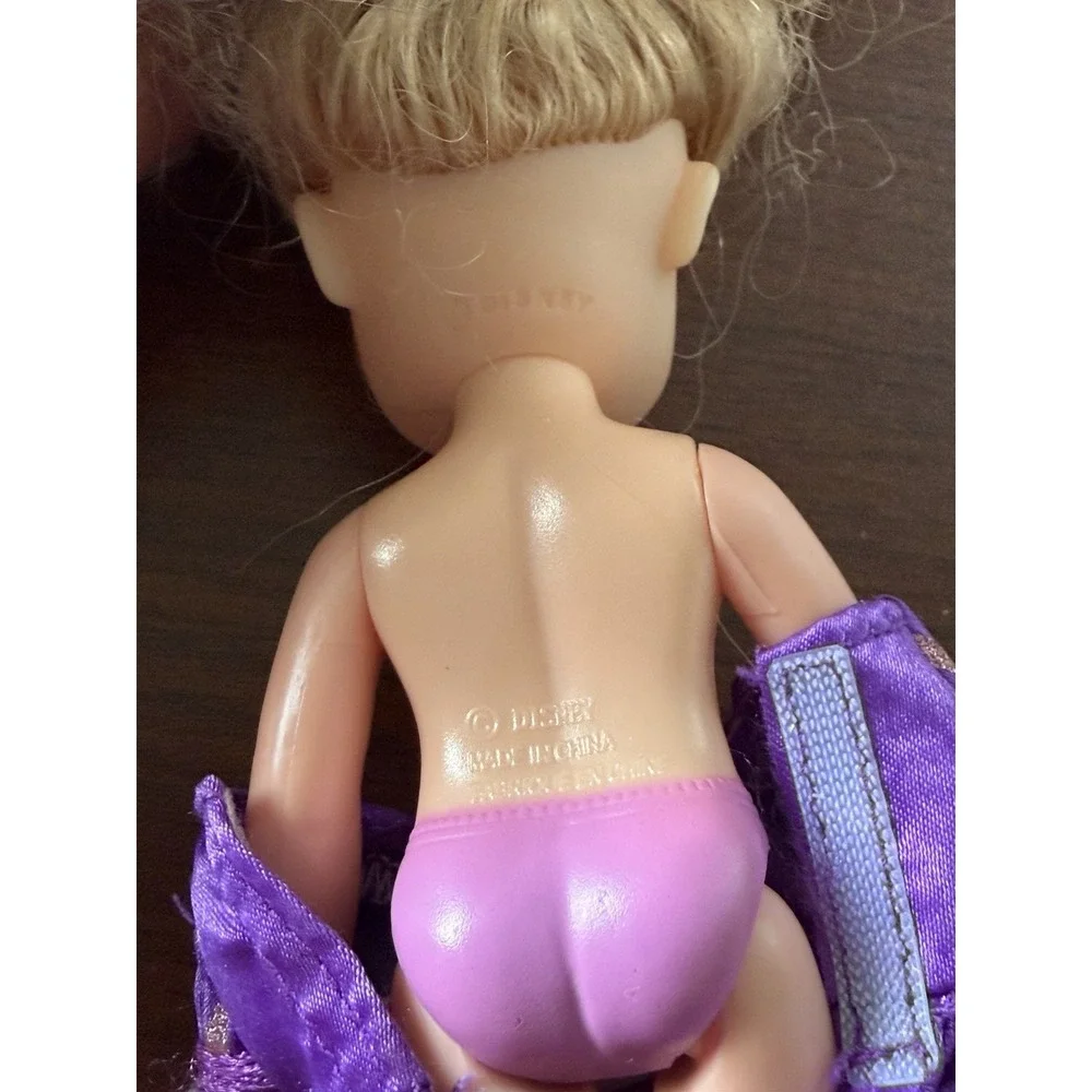 Disney Petite 6 Inch Princess Rapunzel Kids Toy Doll with Pink And Purple Dress